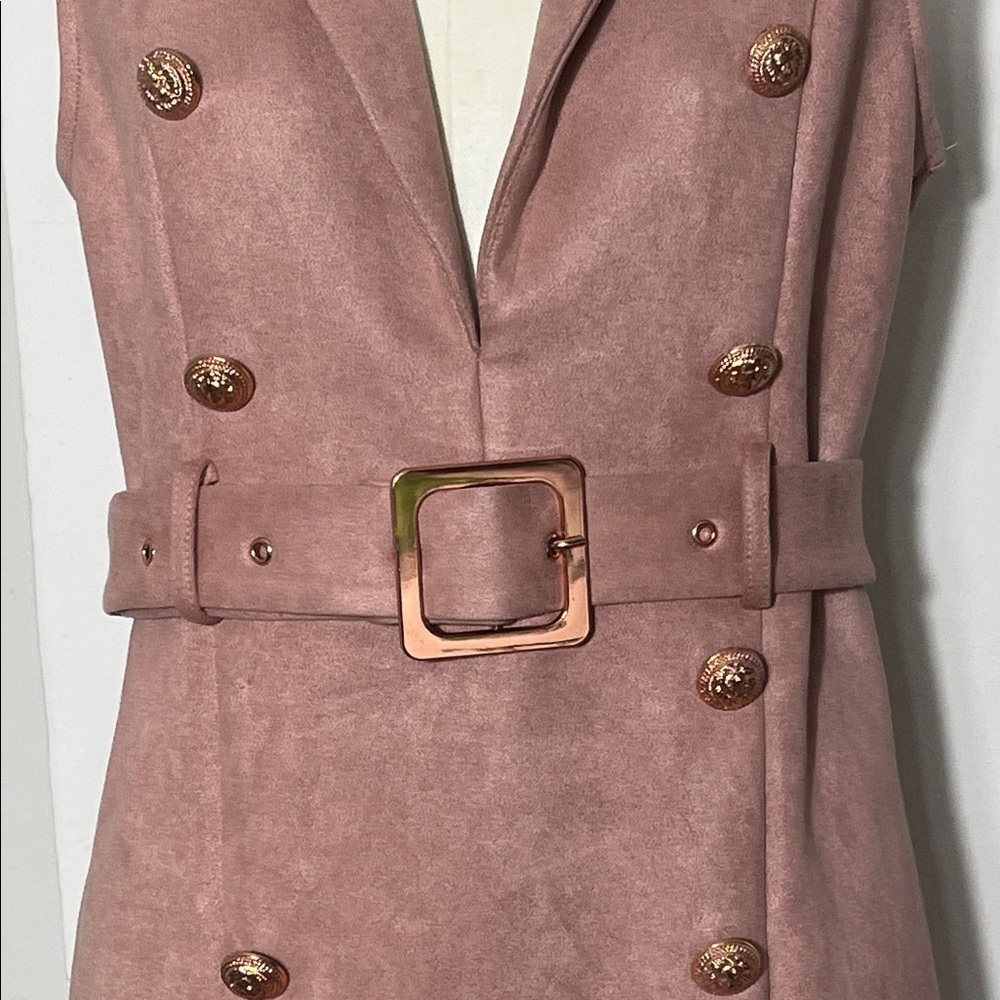 Fashion Nova Pink Sleeveless Belted Mini Dress - Picture 9 of 12